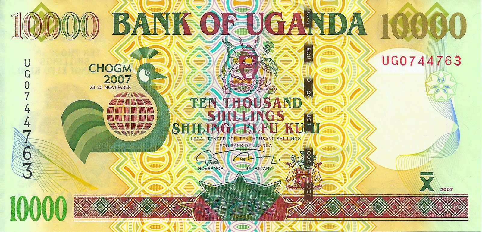 Uganda 10000 Shillings Beauty n Special Notes