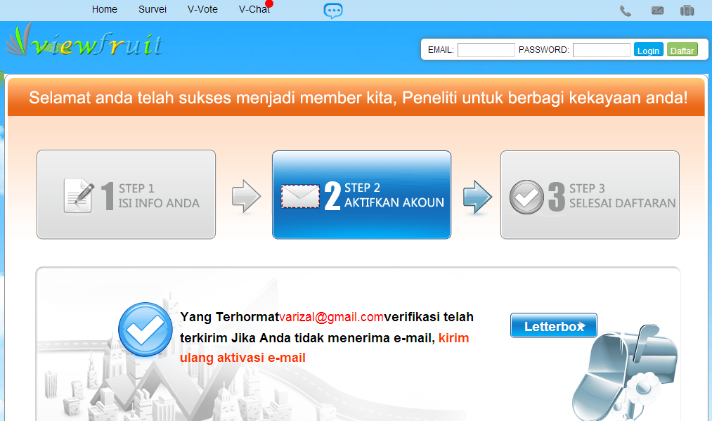 Cara daftar account di Viewfruit Indonesia 2