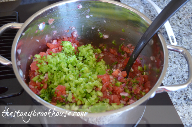 Chopped veggies for salsa