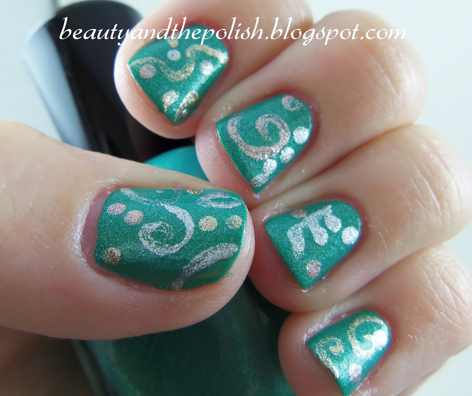 Beauty and the Polish Ancient Greek inspired nail art