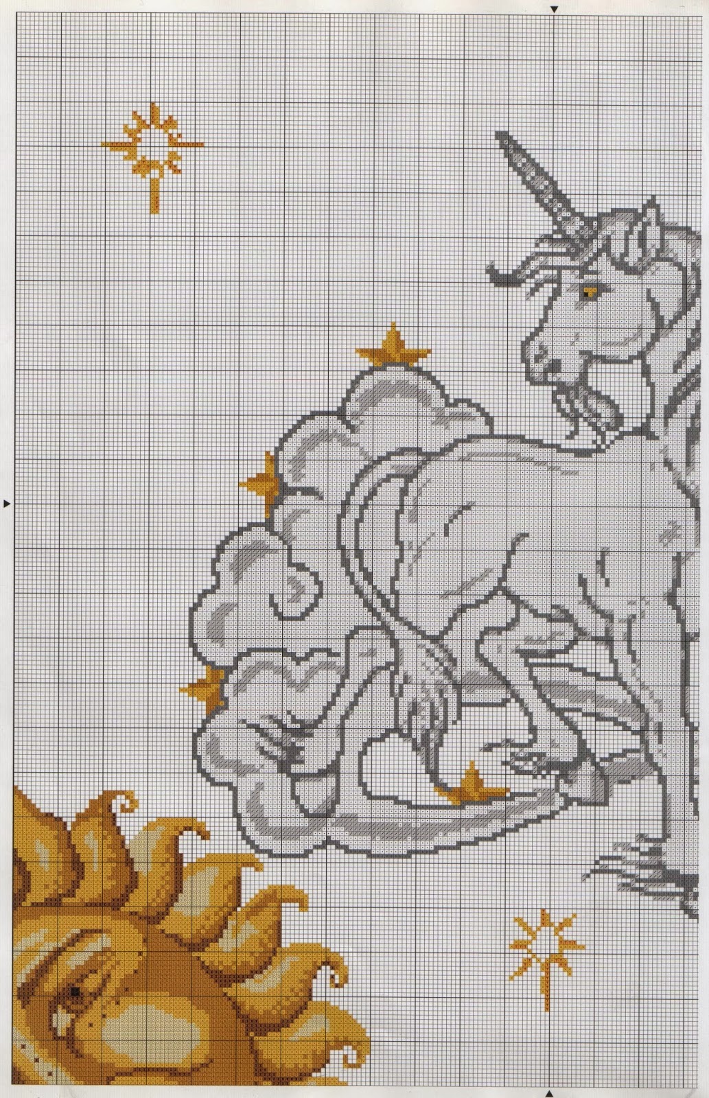 GRAFICOS PUNTO DE CRUZ GRATIS : UNICORNIO(11)