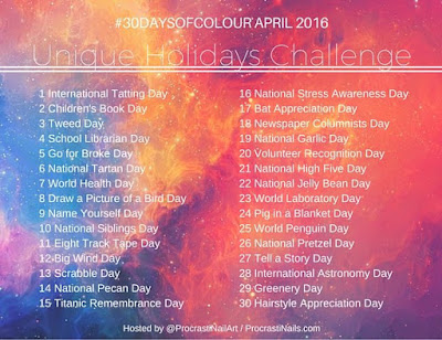 30 Days of Colour Unique Holidays Challenge