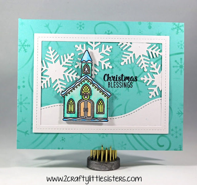 Sunny Studio Stamps: Christmas Chapel Customer Card Share by Cindy Lambert