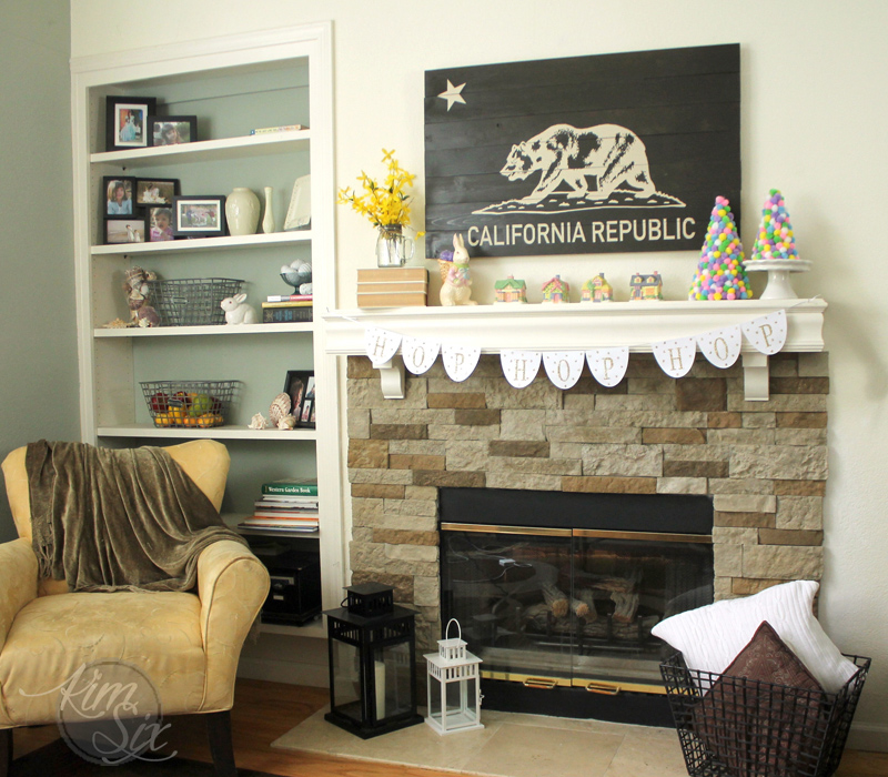 Pottery Barn Inspired Gold Glittered Easter Banner The Kim Six Fix