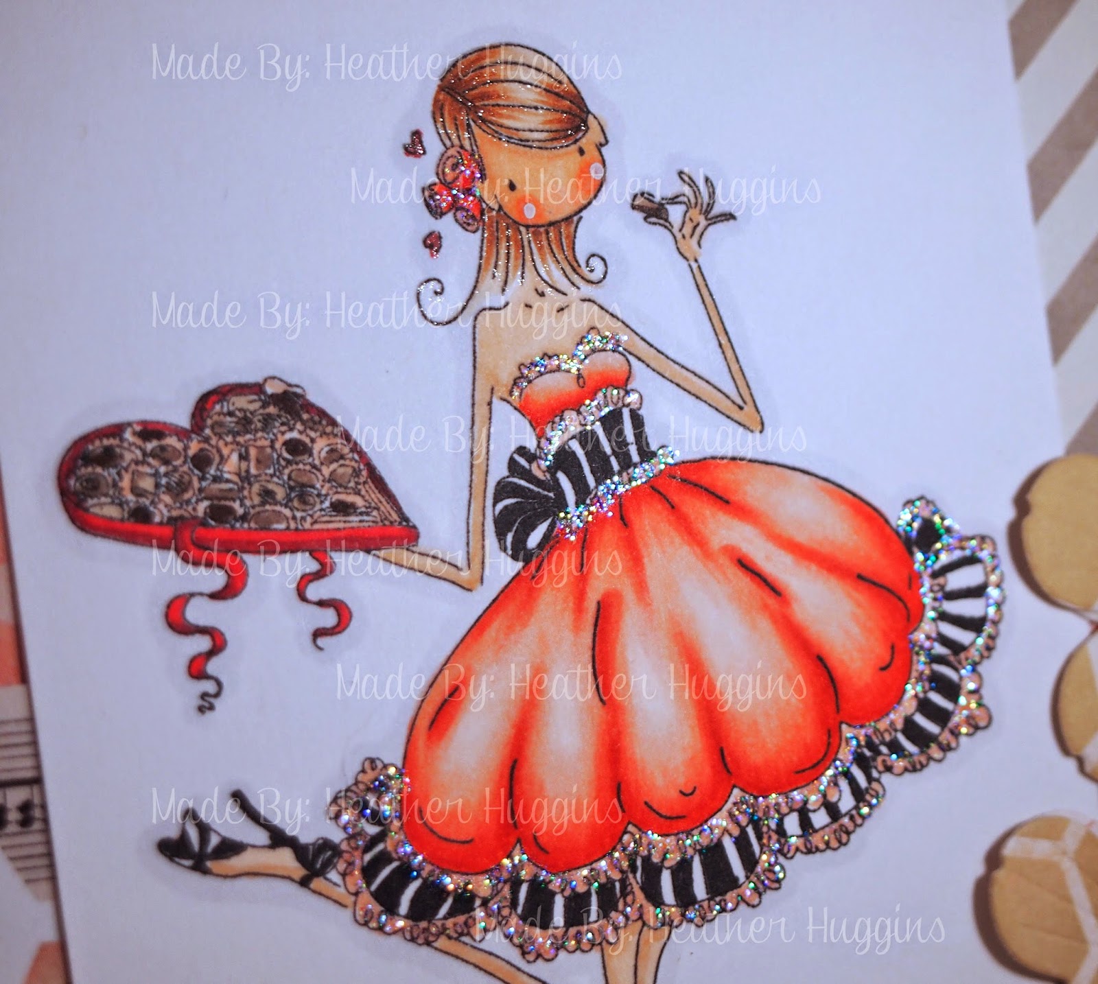 Heather's Hobbie Haven - Catherine Nibbling Chocolate Card Kit