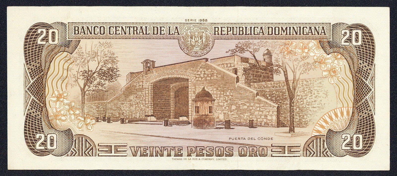 Dominican Republic 20 Pesos Oro banknote 1988 Altar de la PatriaWorld