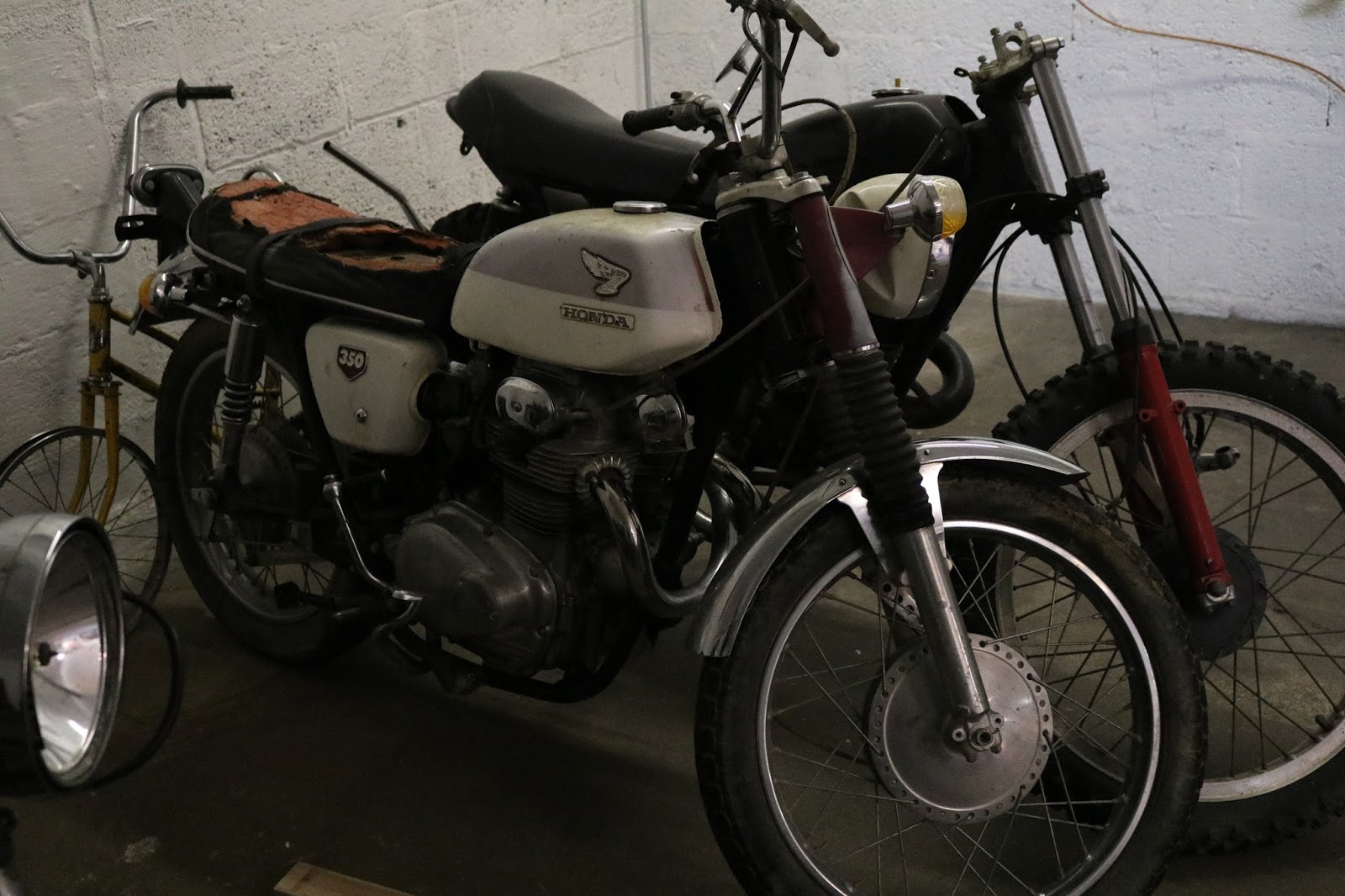 OldMotoDude: 1969 Honda CL350 project spotted in a garage in Southern