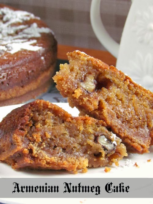 Armenian Nutmeg Cake Eggless Version SarasYummyBites