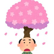 あたま山のイラスト(落語)