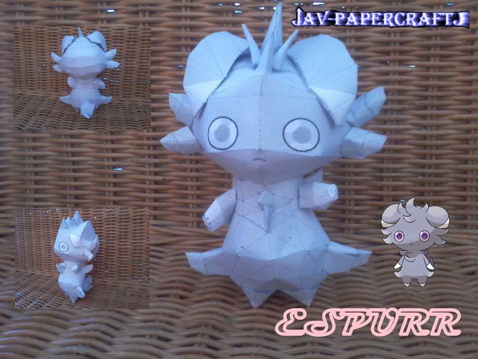 Pokemon Espurr Papercraft