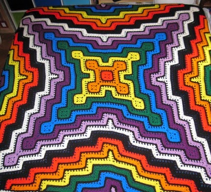 Square and ripple blanket - Free Pattern