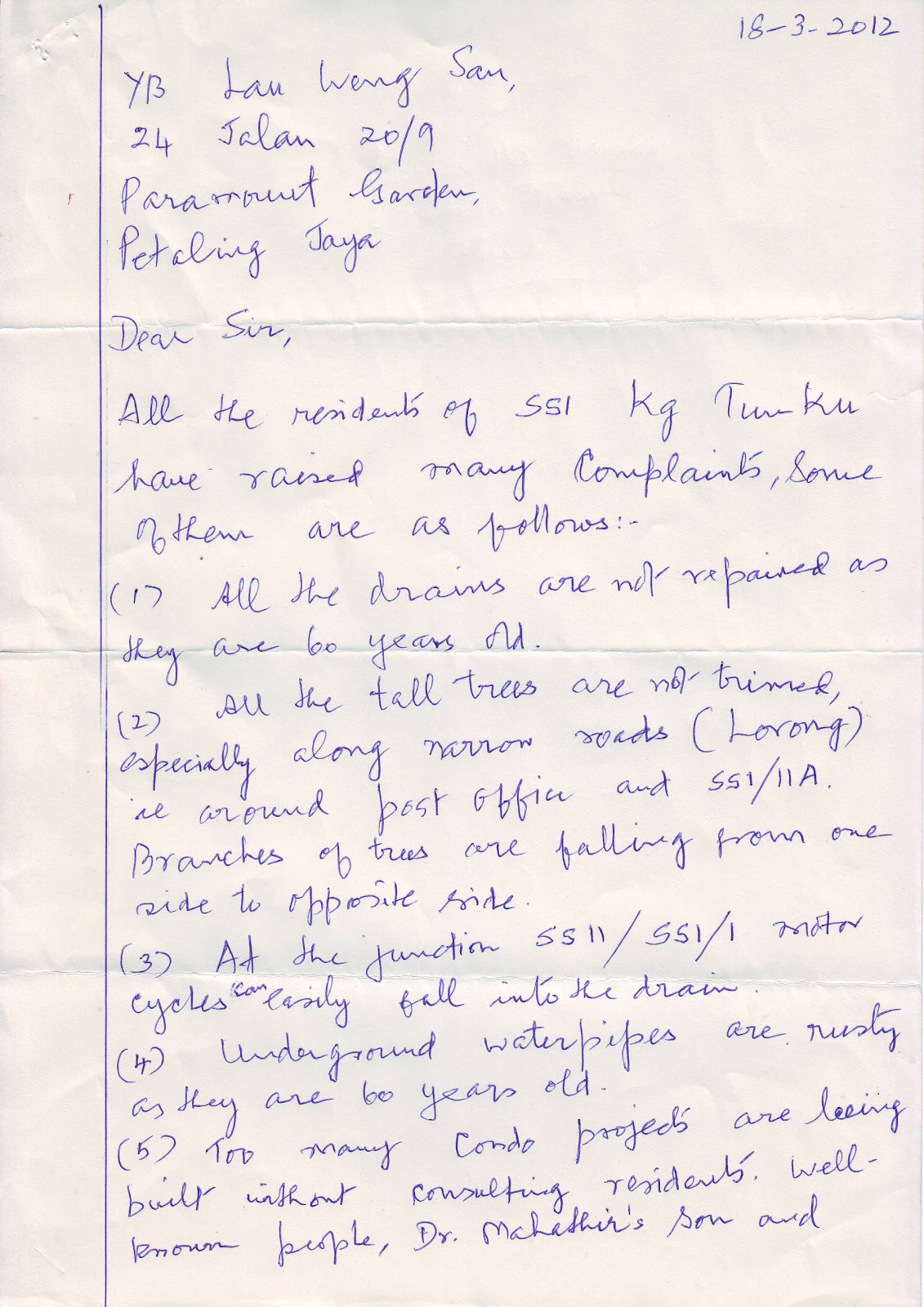Straight talking. Honest politics.: Anonymous complaint ...