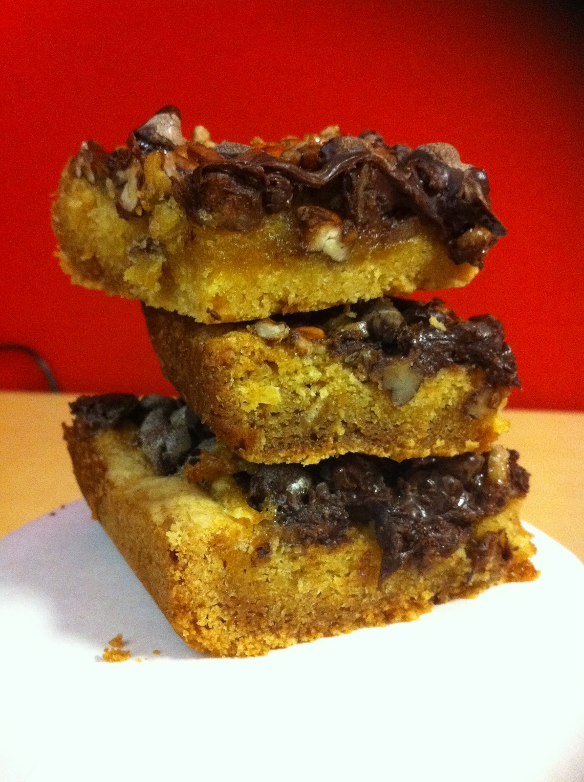 The Cookie Crumbles Pecan Chocolate Cake Bars (Easy things to do with