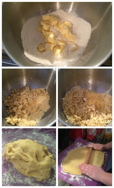 Making the Pastry photographs of the steps for Making the Pastry