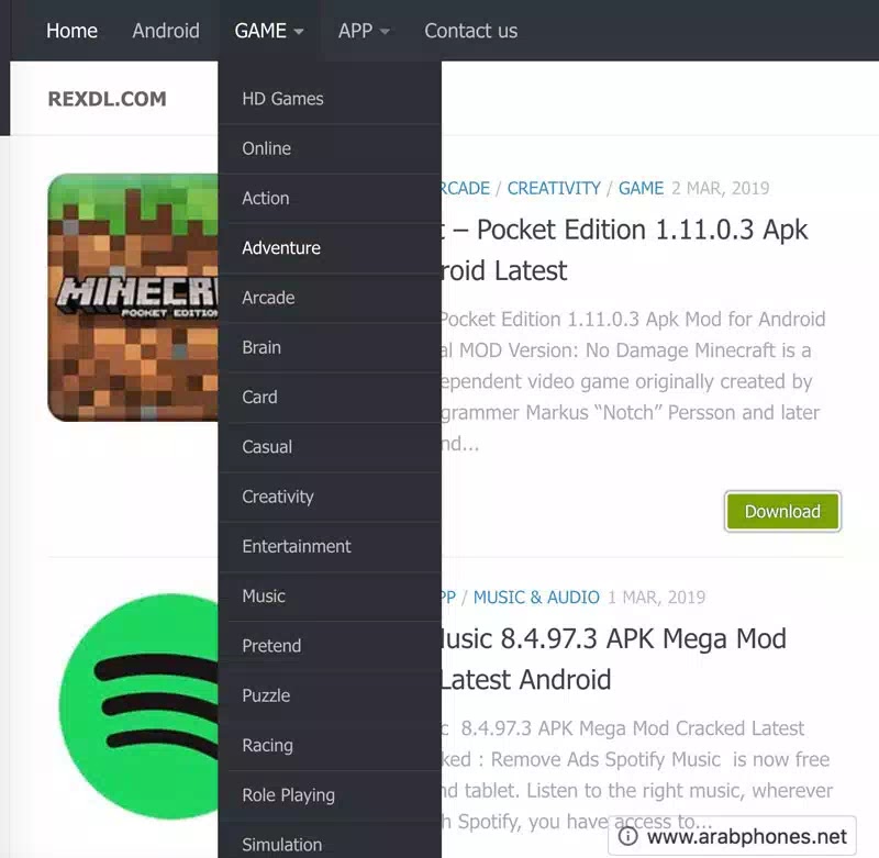متجر rexdl - تحميل العاب وتطبيقات اندرويد مهكرة