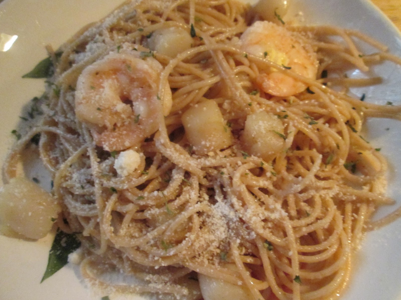 Diab2Cook Bay Scallop and Shrimp Thin Spaghetti Pasta w/ Baked Multi