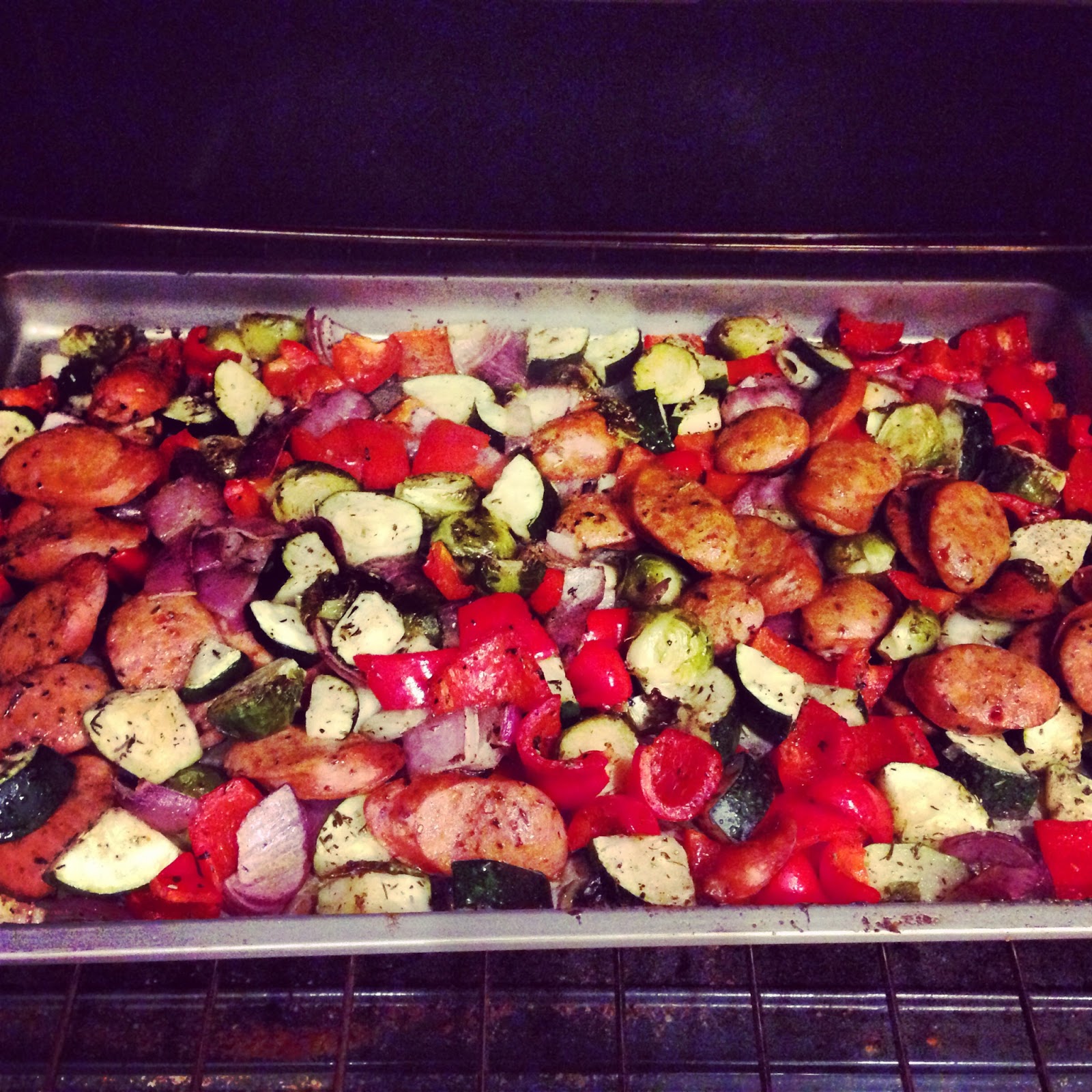 Quick & Easy Meal Roasted Vegetable Medley with Chorizo Pork Sausage