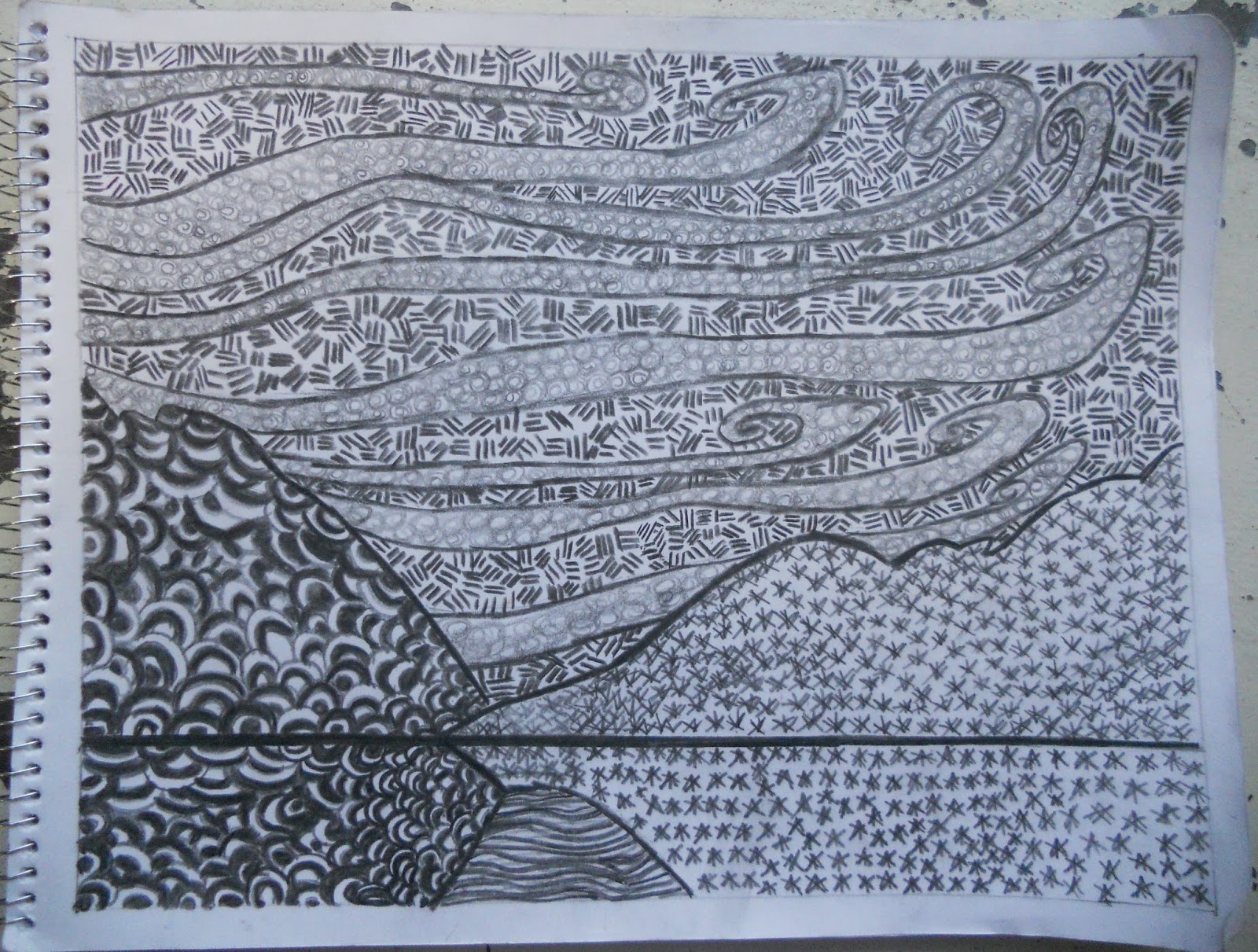 DIBUJO II ENP: RETO 4 RITMOS LINEALES Y CONTRASTE