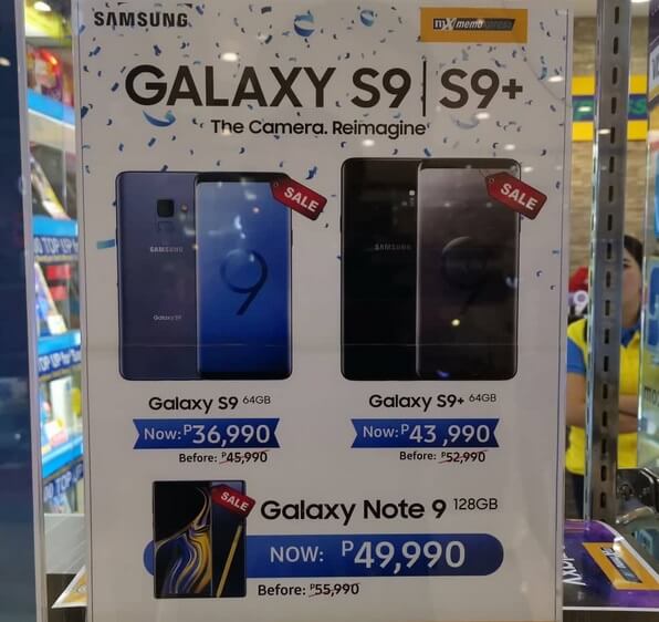 Samsung Drops Prices of Galaxy S9, S9+ and Note9; Starts at Php36,990