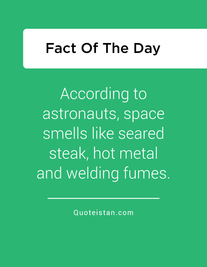 According to astronauts, space smells like seared steak, hot metal and