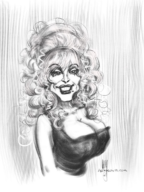 Dolly Parton caricature by Artmagenta