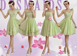 Luxury 4-Design Moss Green Bridesmaids Dress