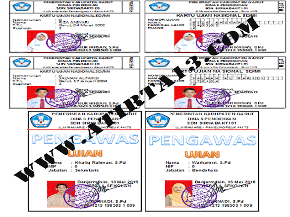 Aplikasi Cetak Kartu Akseptor Ujian Dan Pengawas Ujian Terbaru 2016
Sd/Mi