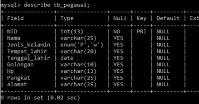 Cara Mengubah Nama Field pada Tabel MySQL | TauPintar Blog
