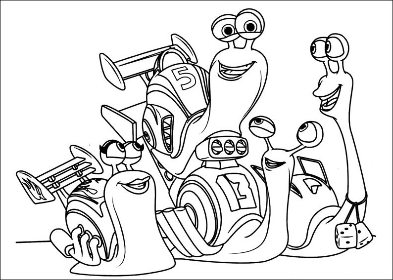 Muitos desenhos de Turbo Fast para colorir, pintar, imprimir! moldes e