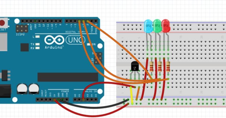 Arduino LED Temperature Indicator