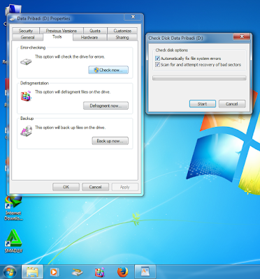 Cara Mencegah & Memperbaiki Hardisk Bad sector (Tanpa Software) Error-checking Windows
