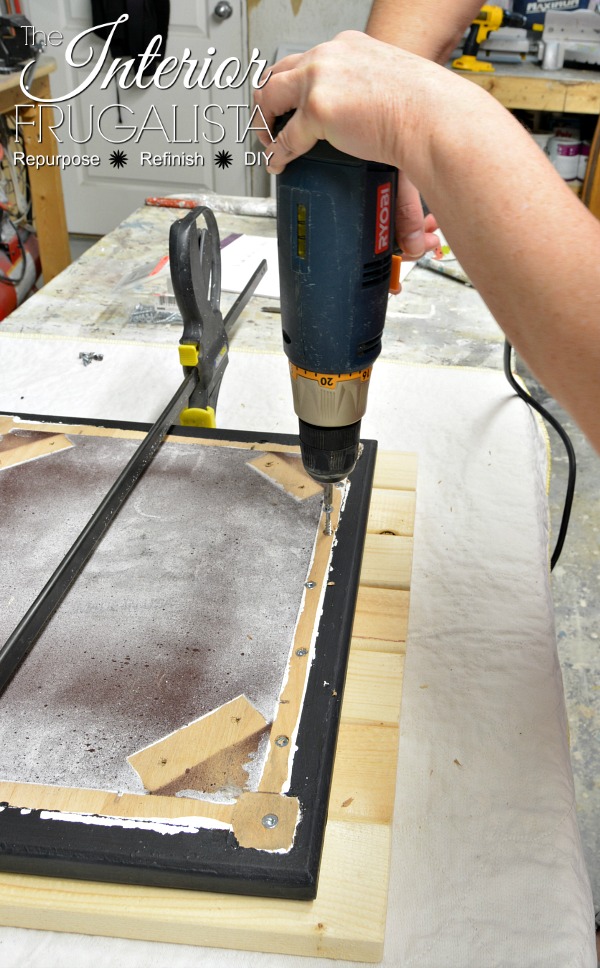 Attaching wood top to Portable Rolling Multi Purpose Table