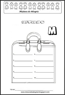 mala Treino ortográfico letra M de mala