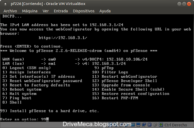 DriveMeca instalando pfSense paso a paso sin morir en el intento