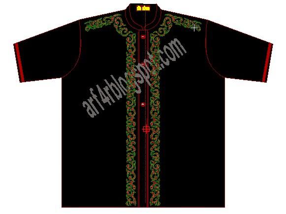 Motif Bordir Baju Koko Contoh Motif Bordir Baju Koko ramadhan Terbaru Terpopuler 2016