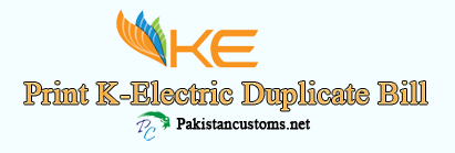 K-electric Duplicate Bill - Print, View And Download.