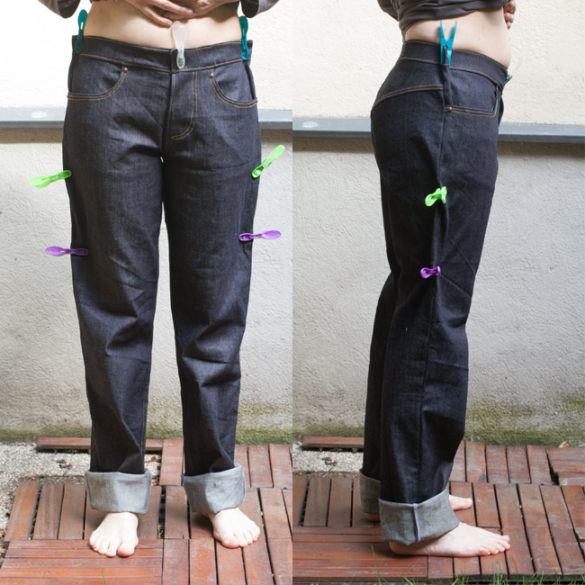 Meine selbstgemachte Jeans - Schritt 3: passt / passt Meine selbstgemachte Jeans - Schritt 3: passt / passt
