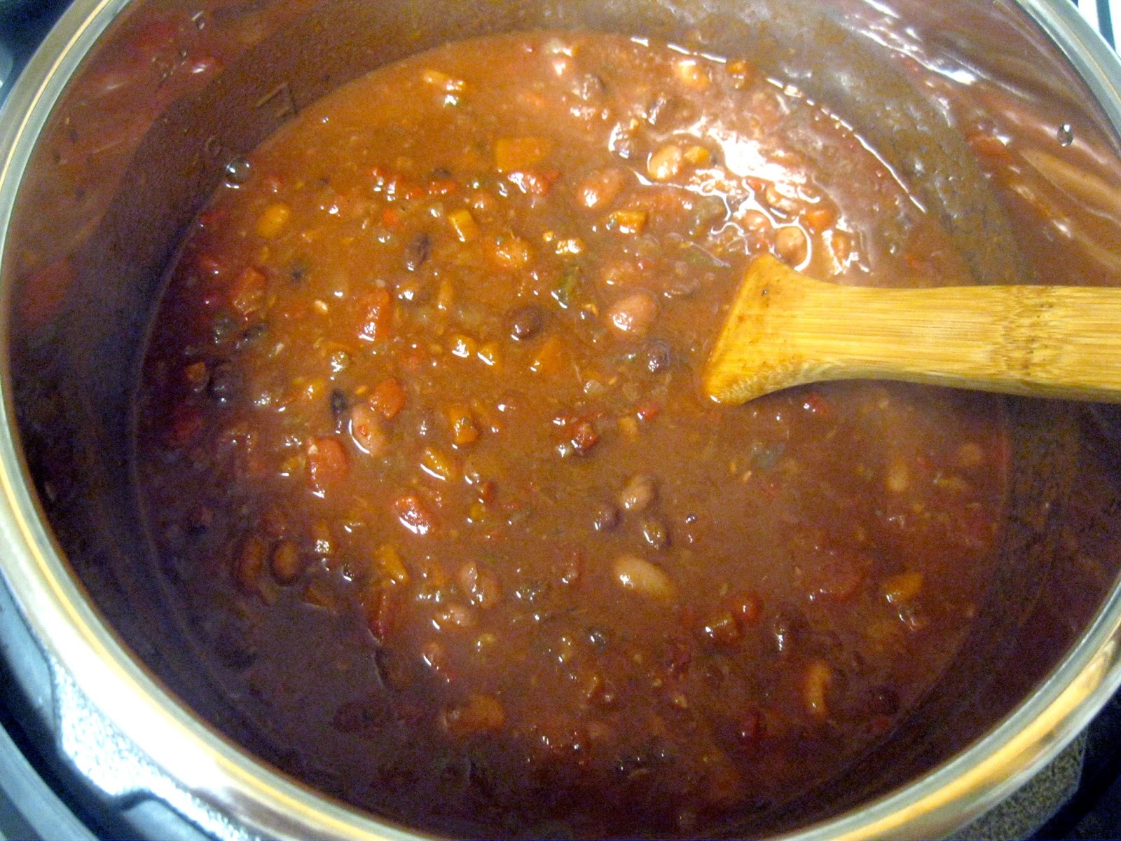 Amy's Nutritarian Kitchen Three Bean Chili (Pressure Cooker Friendly)