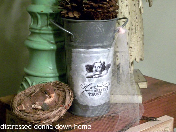 Distressed Donna Down Home Sap Buckets Galvanized