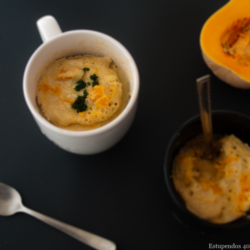  Mug cake de avena y calabaza