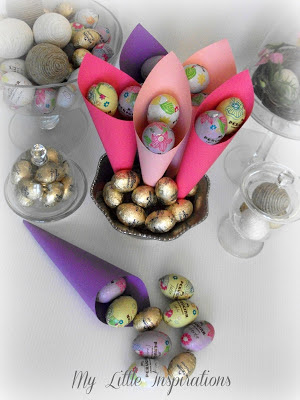 chocolate eggs cones