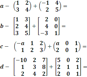 suma de dos matrices