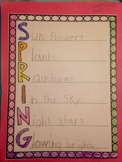 Little Gleaming Minds: Spring Acrostic Poetry