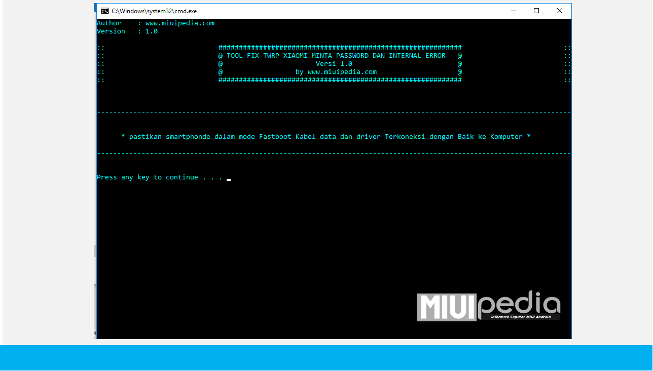 Tool Fix TWRP Xiaomi Minta Password dan Internal Error Tool Fix TWRP Xiaomi Minta Password dan Internal Error