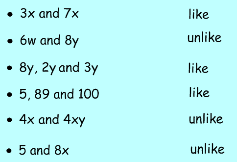 Miss Kahrimanis's Blog: Combining Like Terms