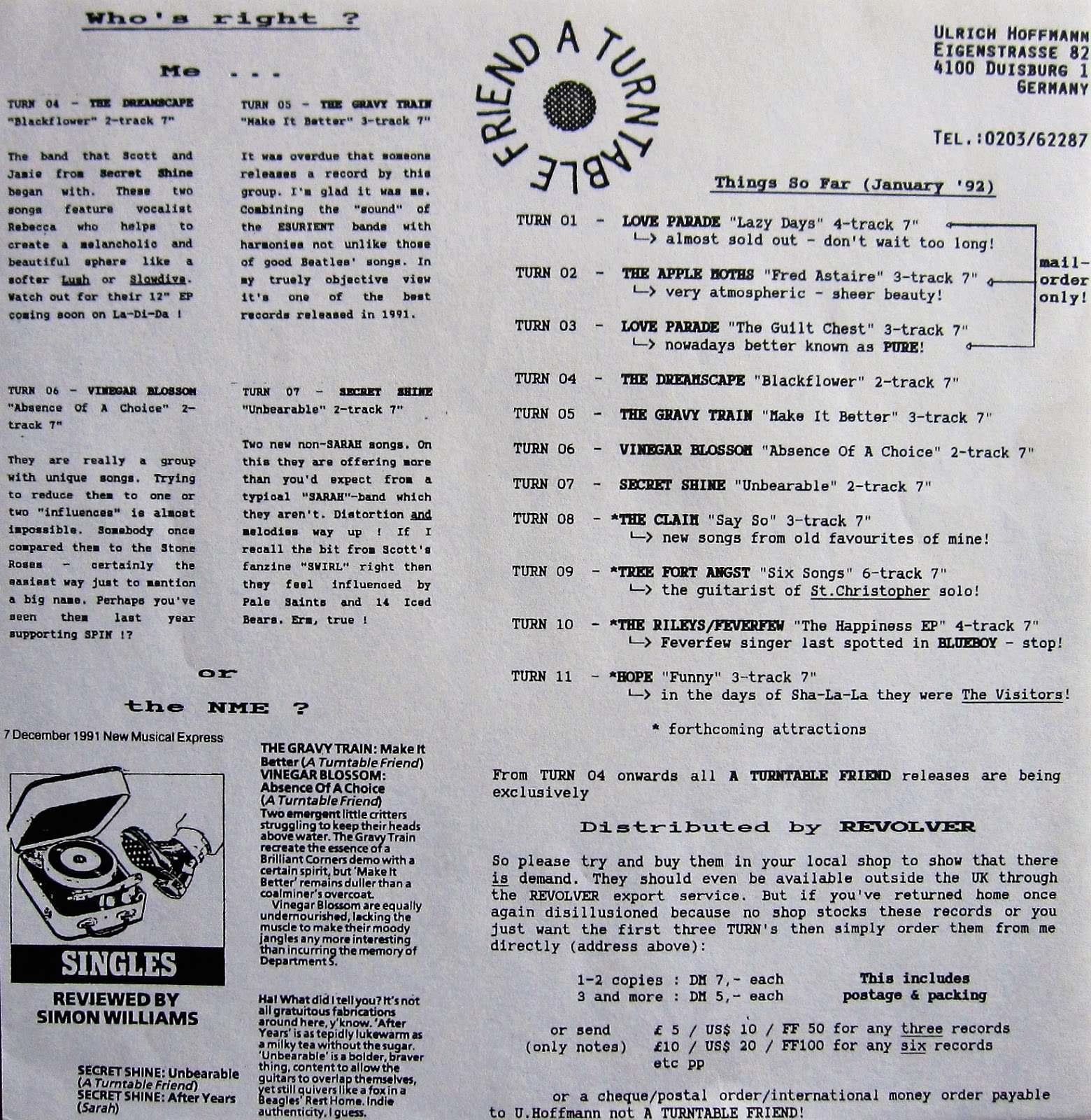 From A Northern Place The Gravy Train Make It Better (7")