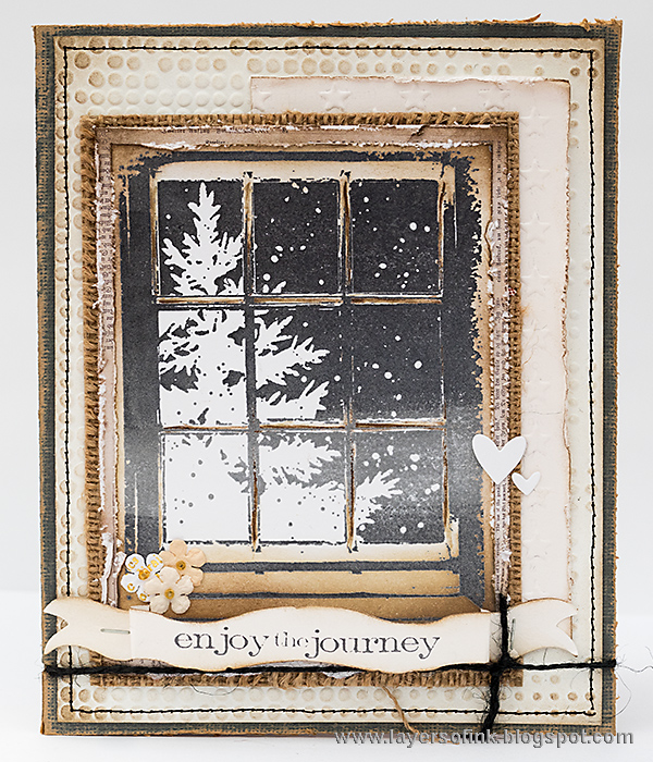 Layers of ink - Winter Window Card by Anna-Karin with the Frosty Day stamp by Penny Black