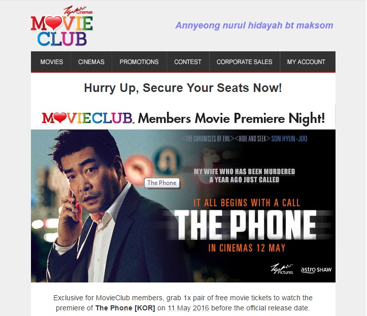 LIfe is about SHARING: TGV Movie Club