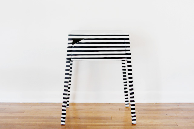 Demo Before - After Striped Nightstand Ikea Demo Before - After Striped Nightstand Ikea
