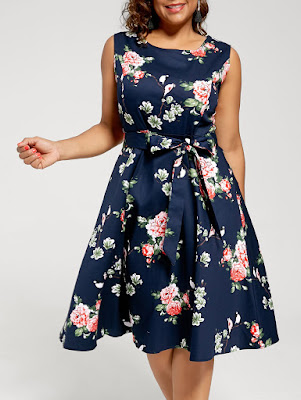 vestidos plus size floridos